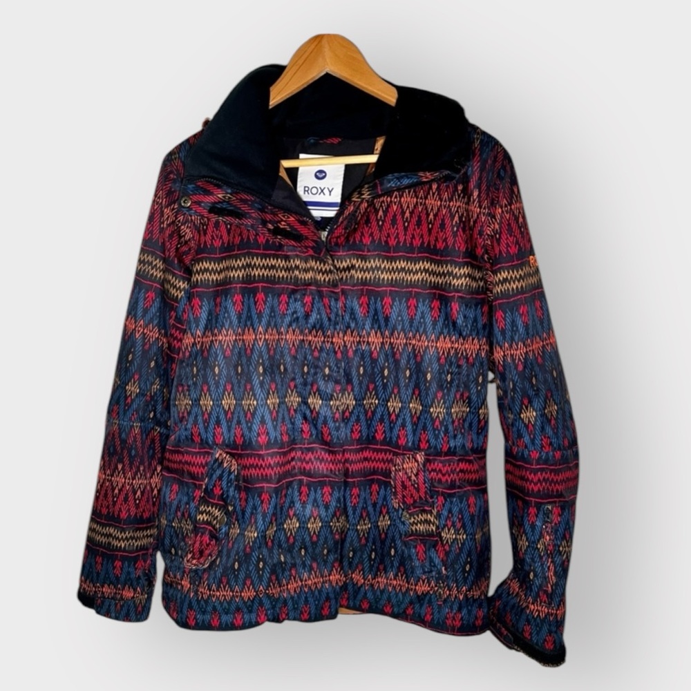 Roxy Snow Jacket $219 Retail EUC Aztec Print Size Large